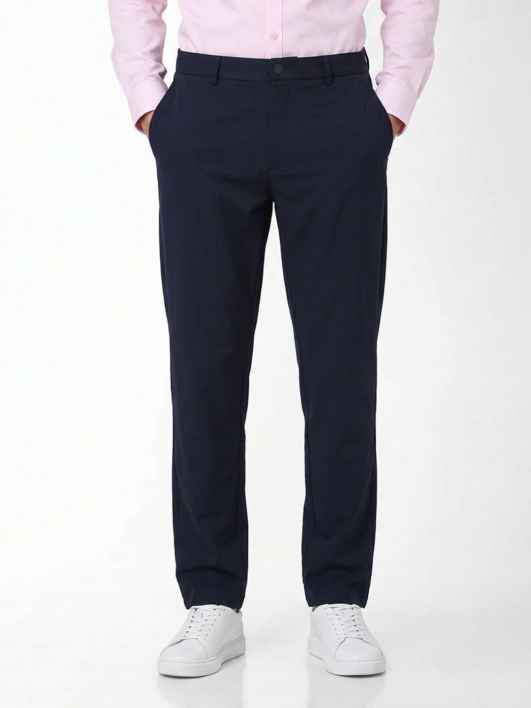 Navy Blue Regular Fit Chinos