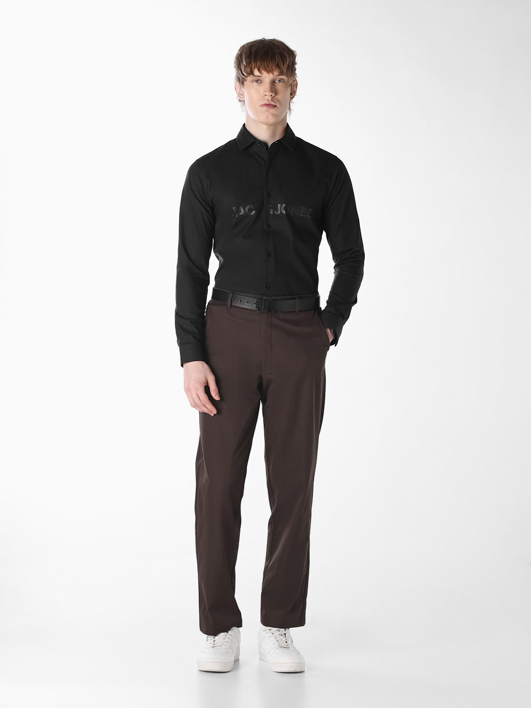 Dark Brown Regular Fit Chinos