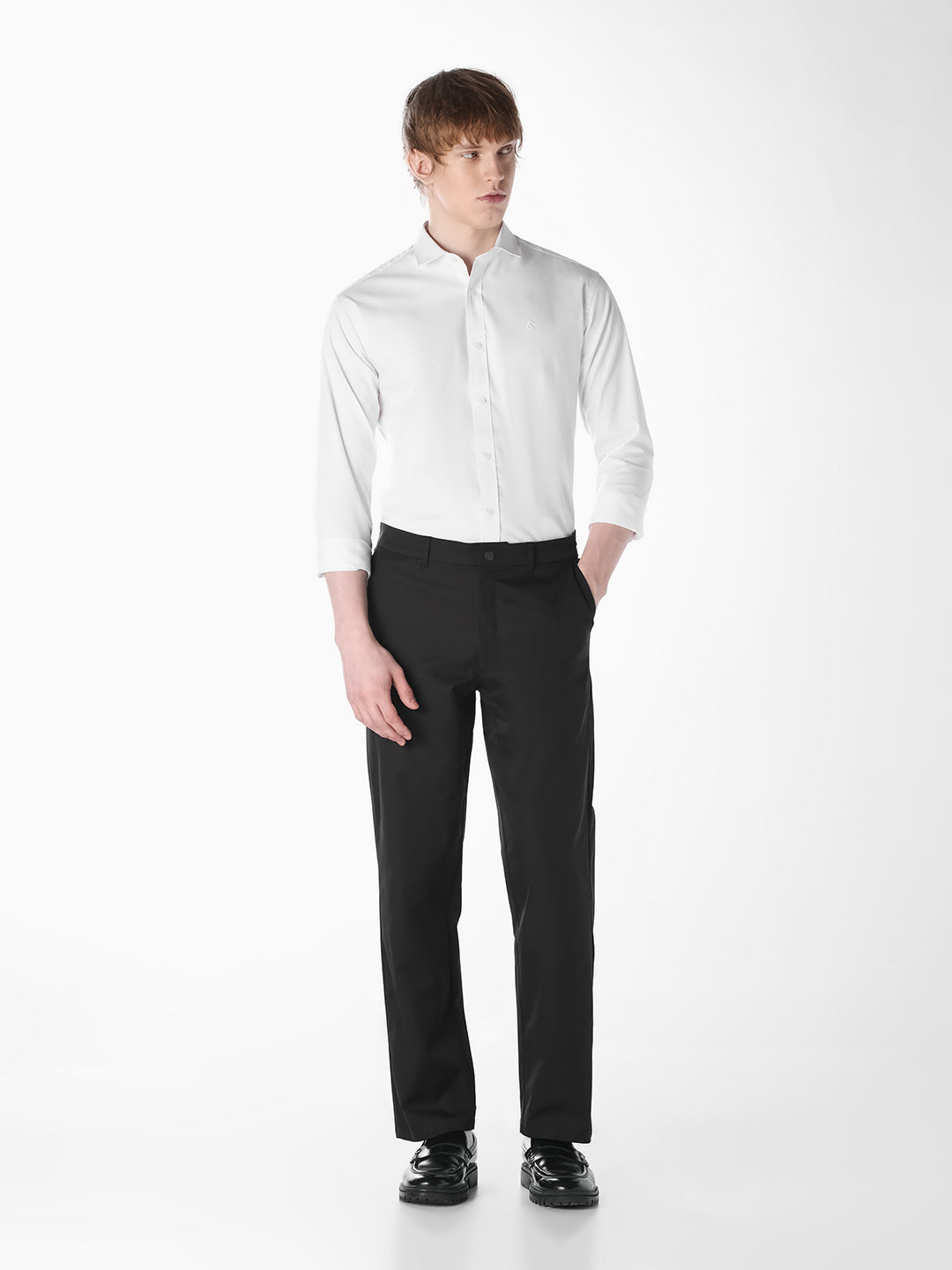 Black Regular Fit Chinos