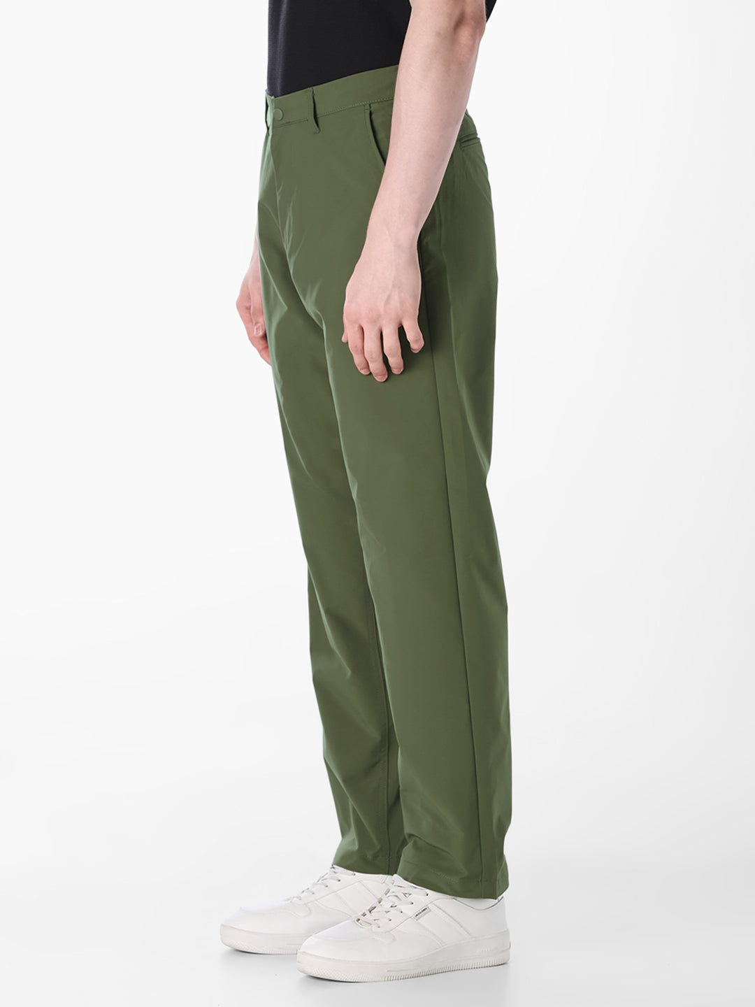 Olive Green Regular Fit Chinos