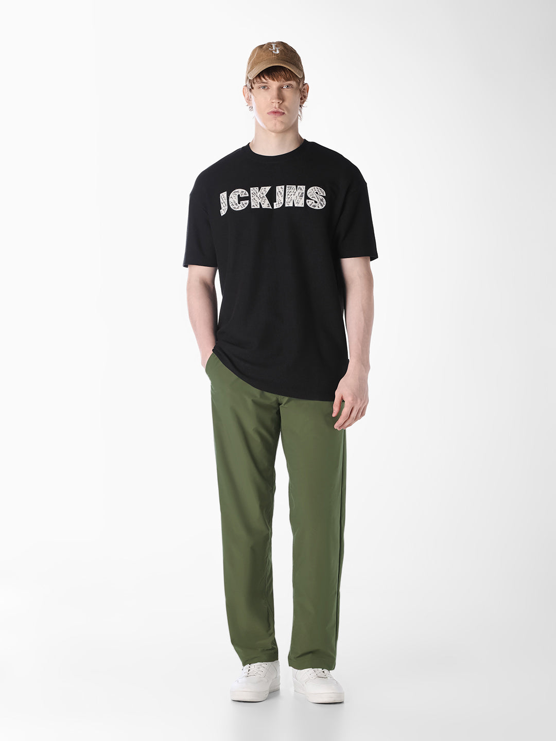 Olive Green Regular Fit Chinos