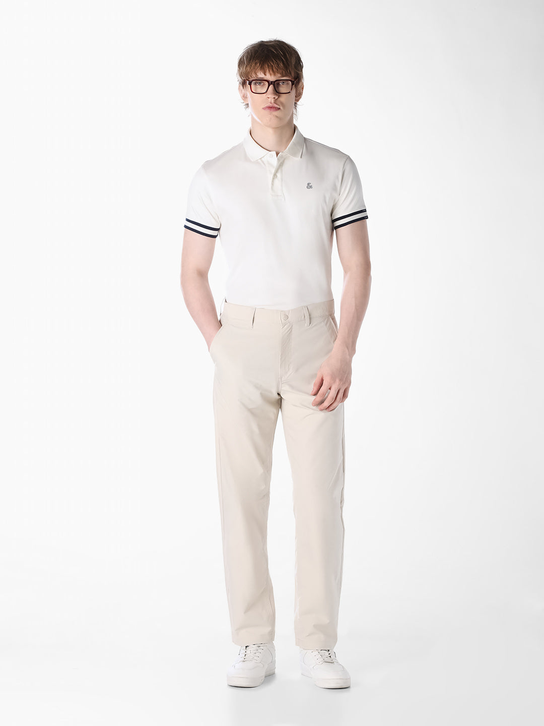 Beige Regular Fit Chinos