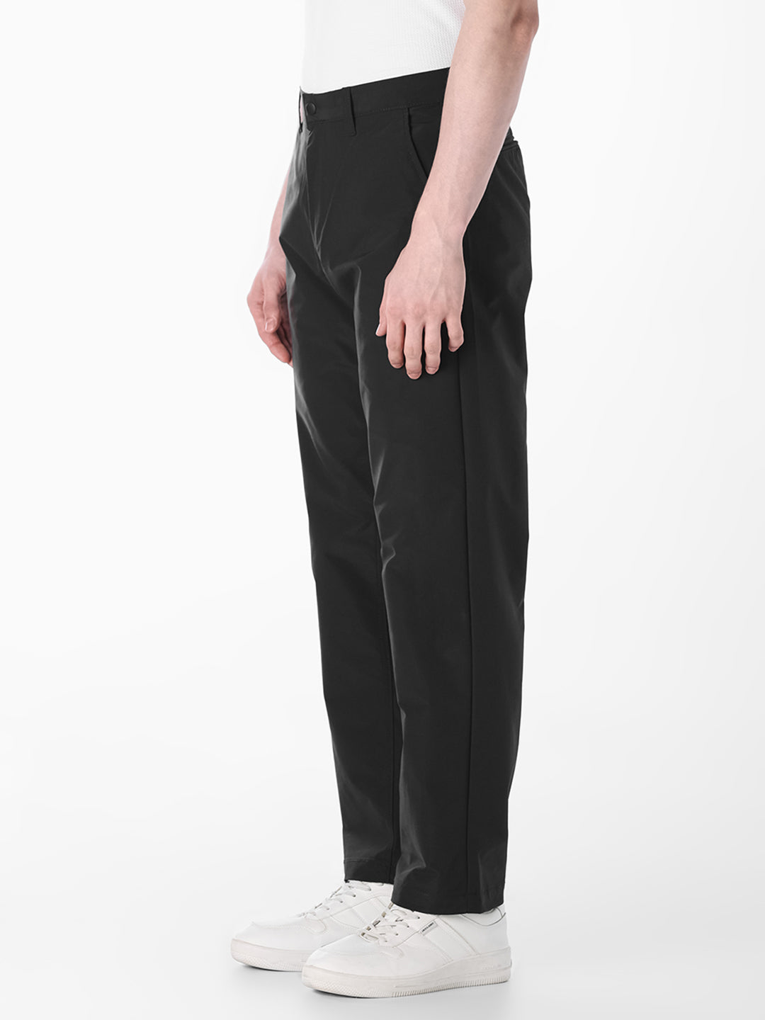 Black Regular Fit Chinos