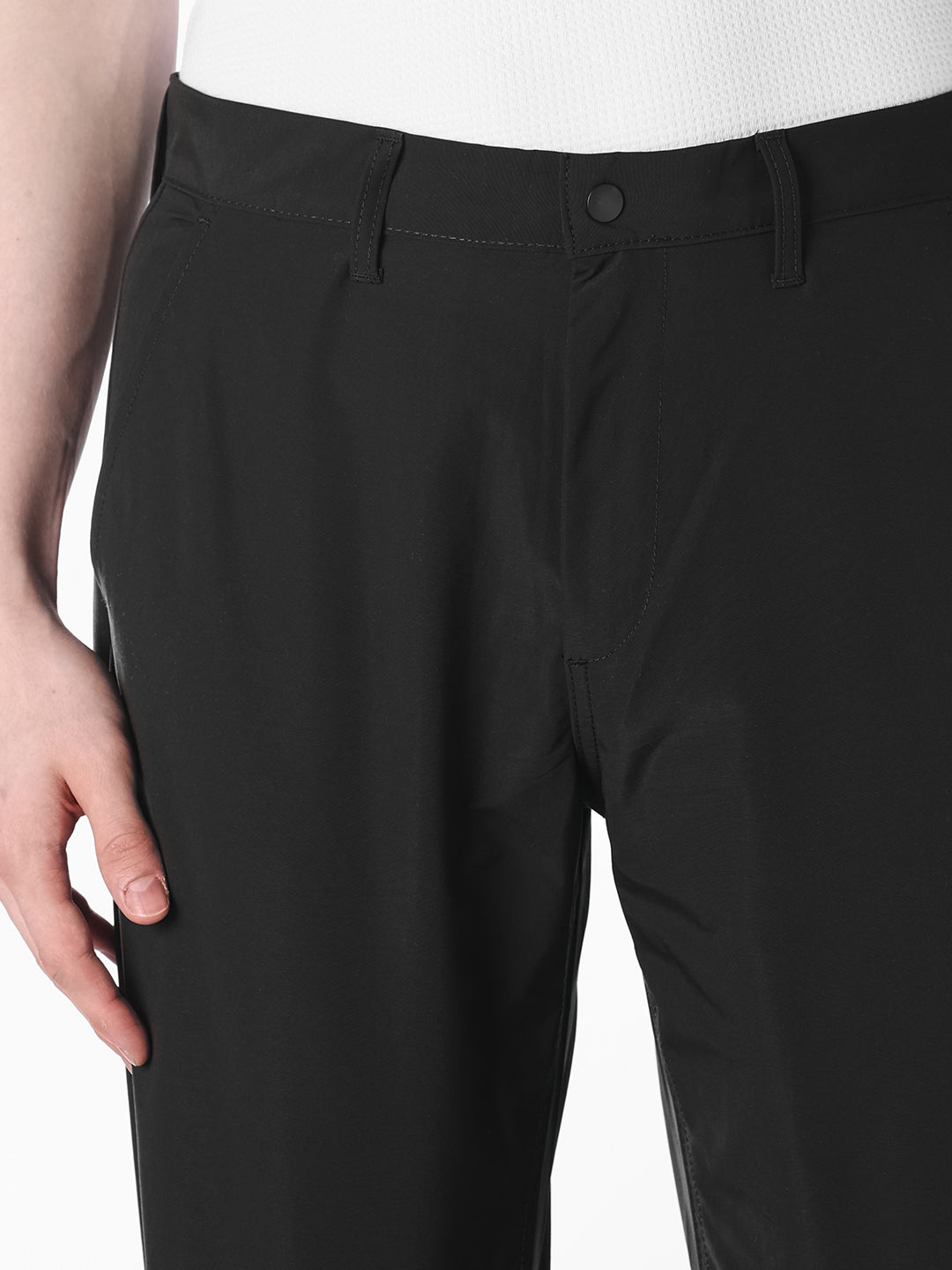 Black Regular Fit Chinos
