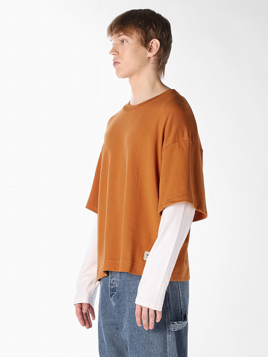 Orange Double Layered Sweatshirt
