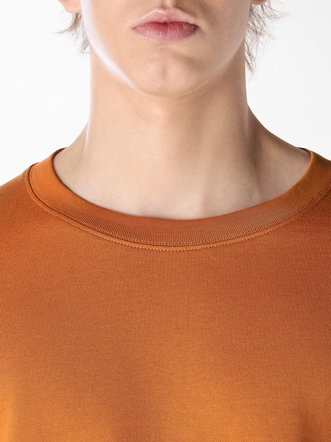 Orange Double Layered Sweatshirt