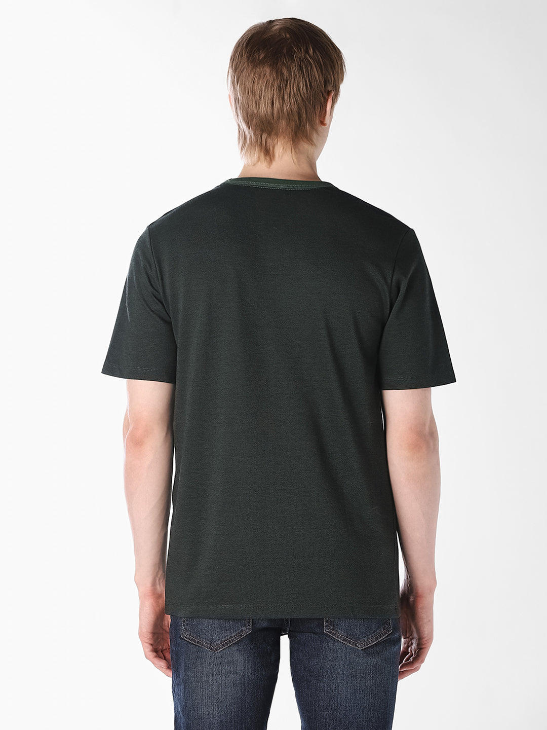 Dark Green Cotton T-shirt