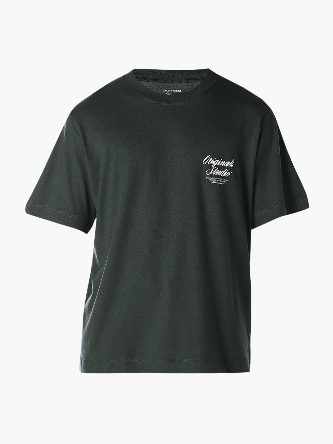 Green Typographic Crew Neck T-shirt