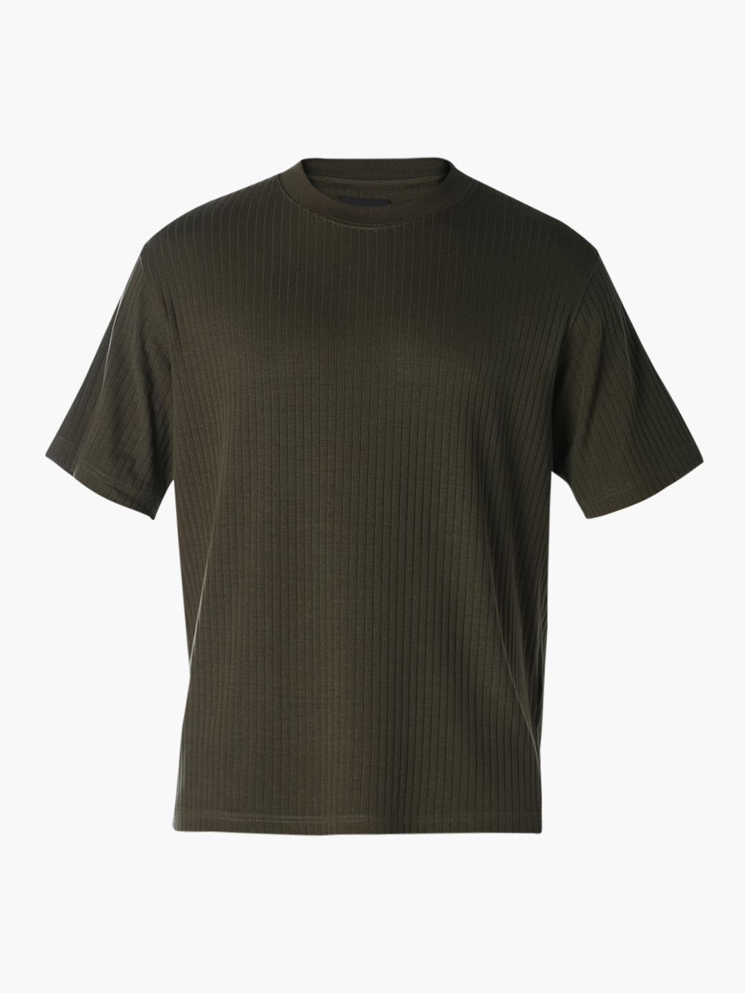 Dark Green Textured T-shirt