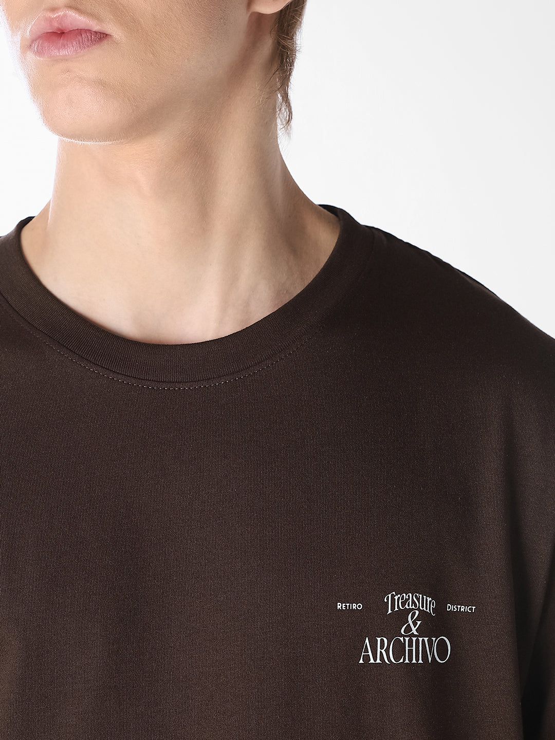 Dark Brown Printed T-shirt