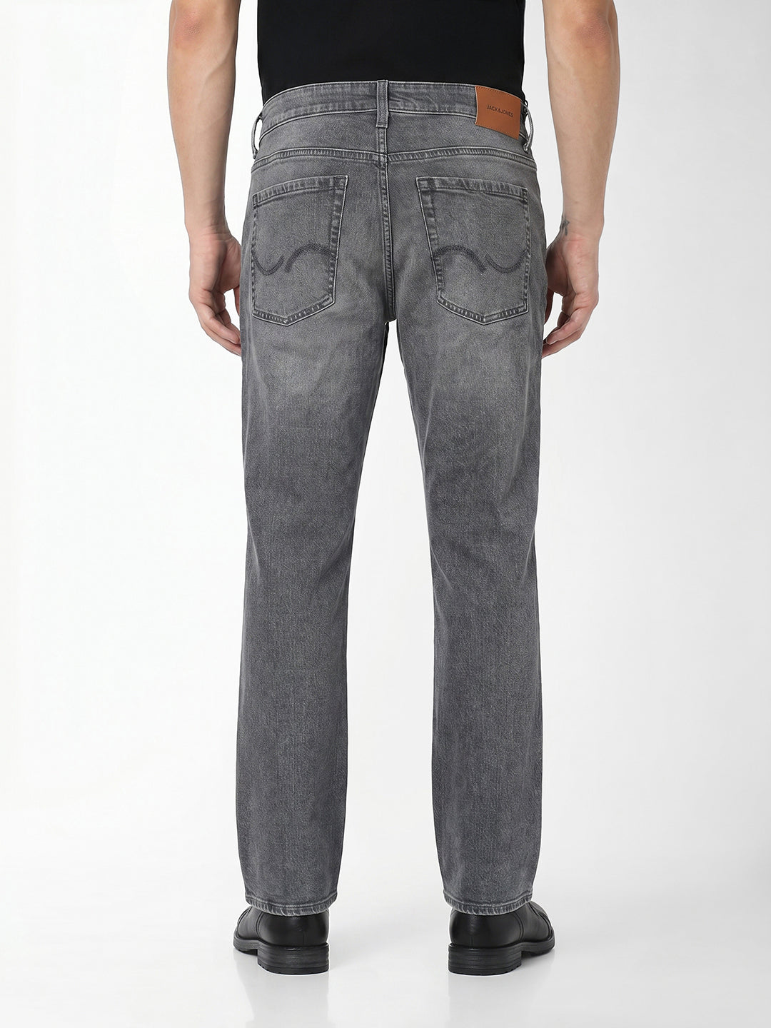 Grey Light Wash Bootcut Jeans