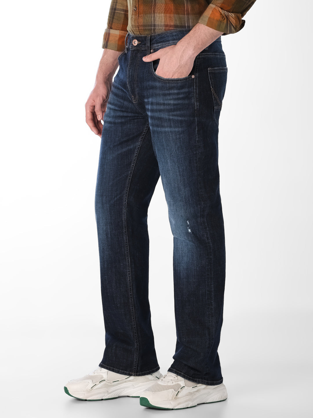 Dark Blue Cliff Bootcut Jeans