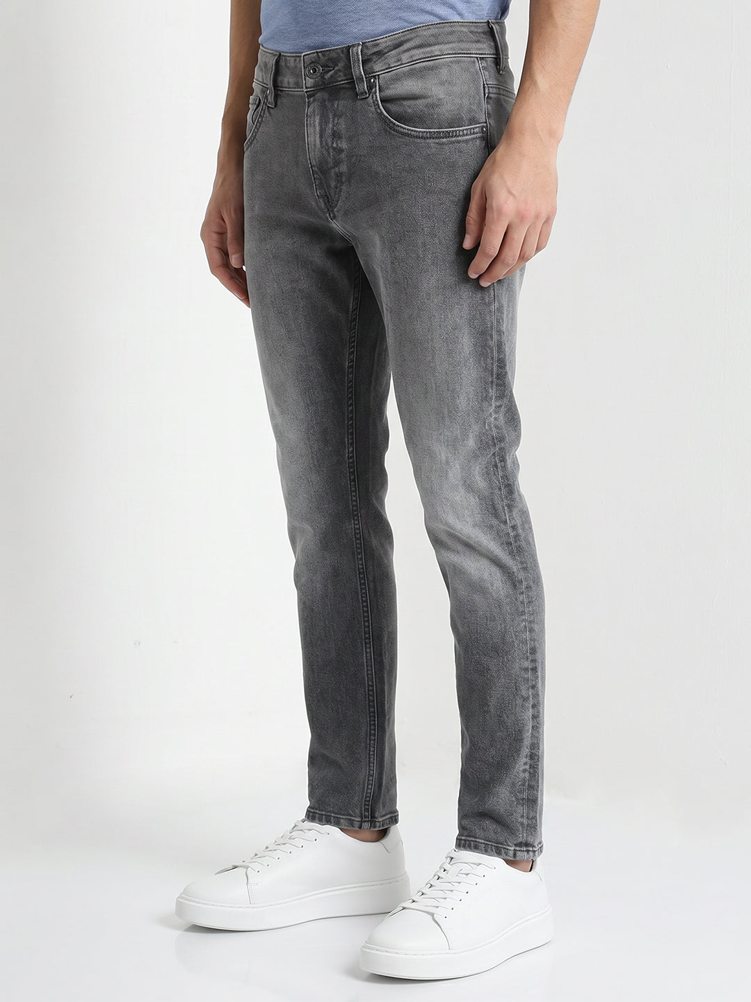 Grey Washed Glenn Slim Fit Jeans