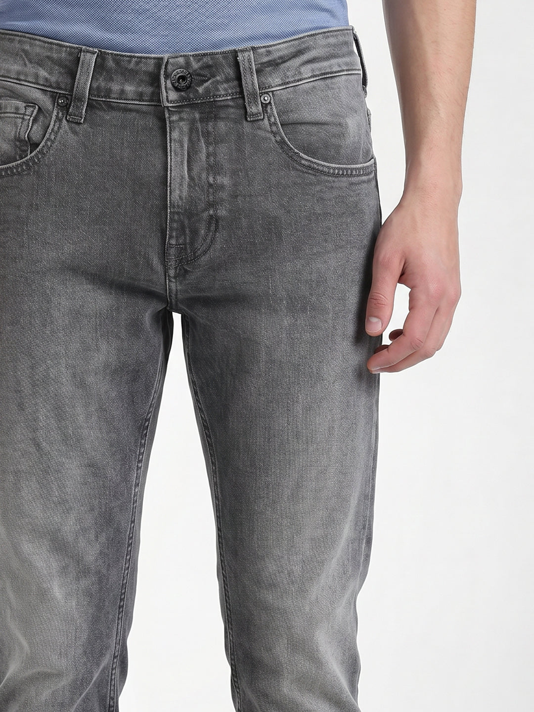 Grey Washed Glenn Slim Fit Jeans