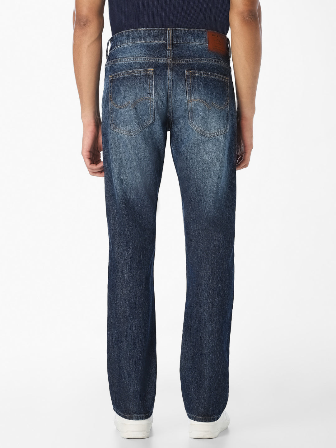 Dark Blue Washed Regular Fit Jeans