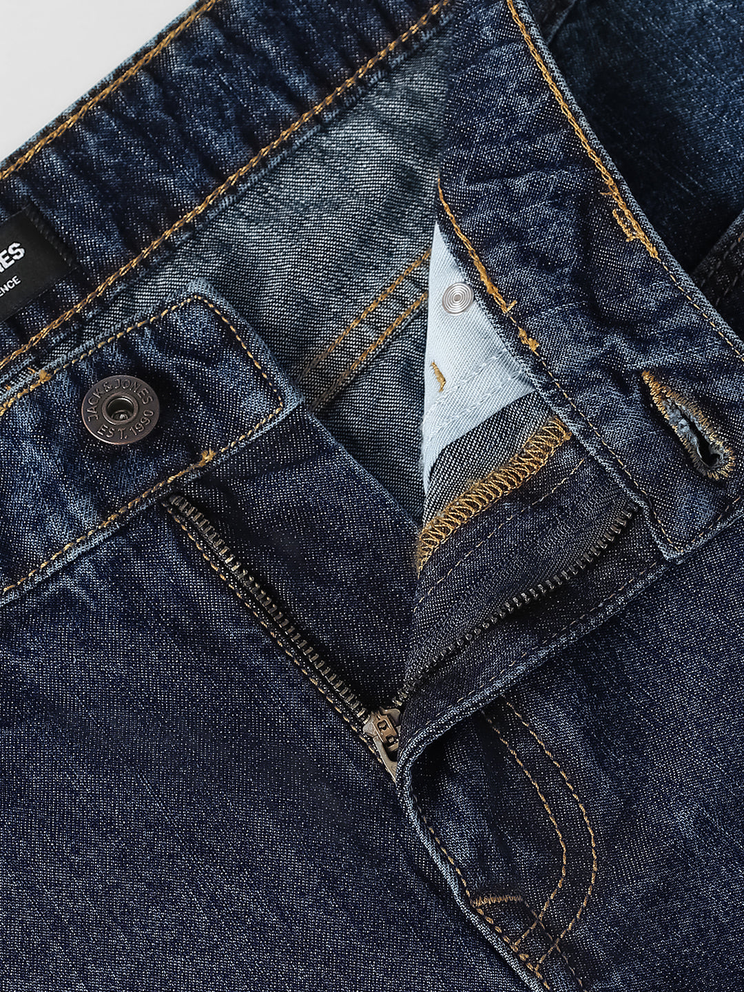Dark Blue Washed Regular Fit Jeans