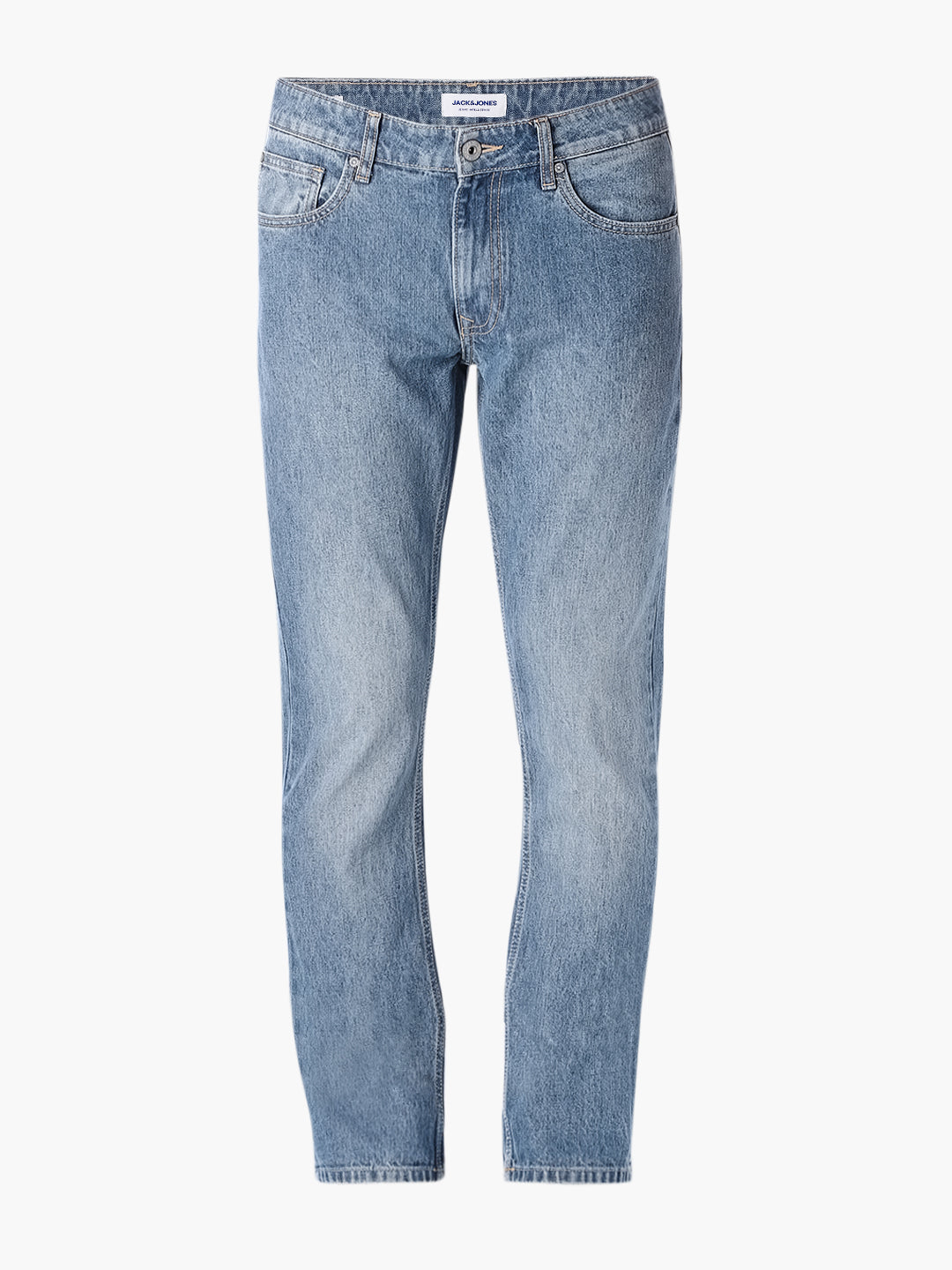 Light Blue Wash Straight Fit Jeans