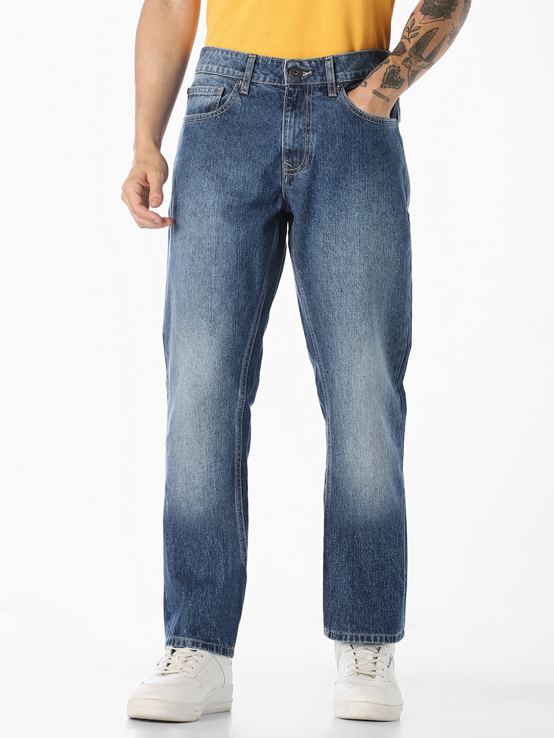 Blue Washed Clark Regular Fit Jeans