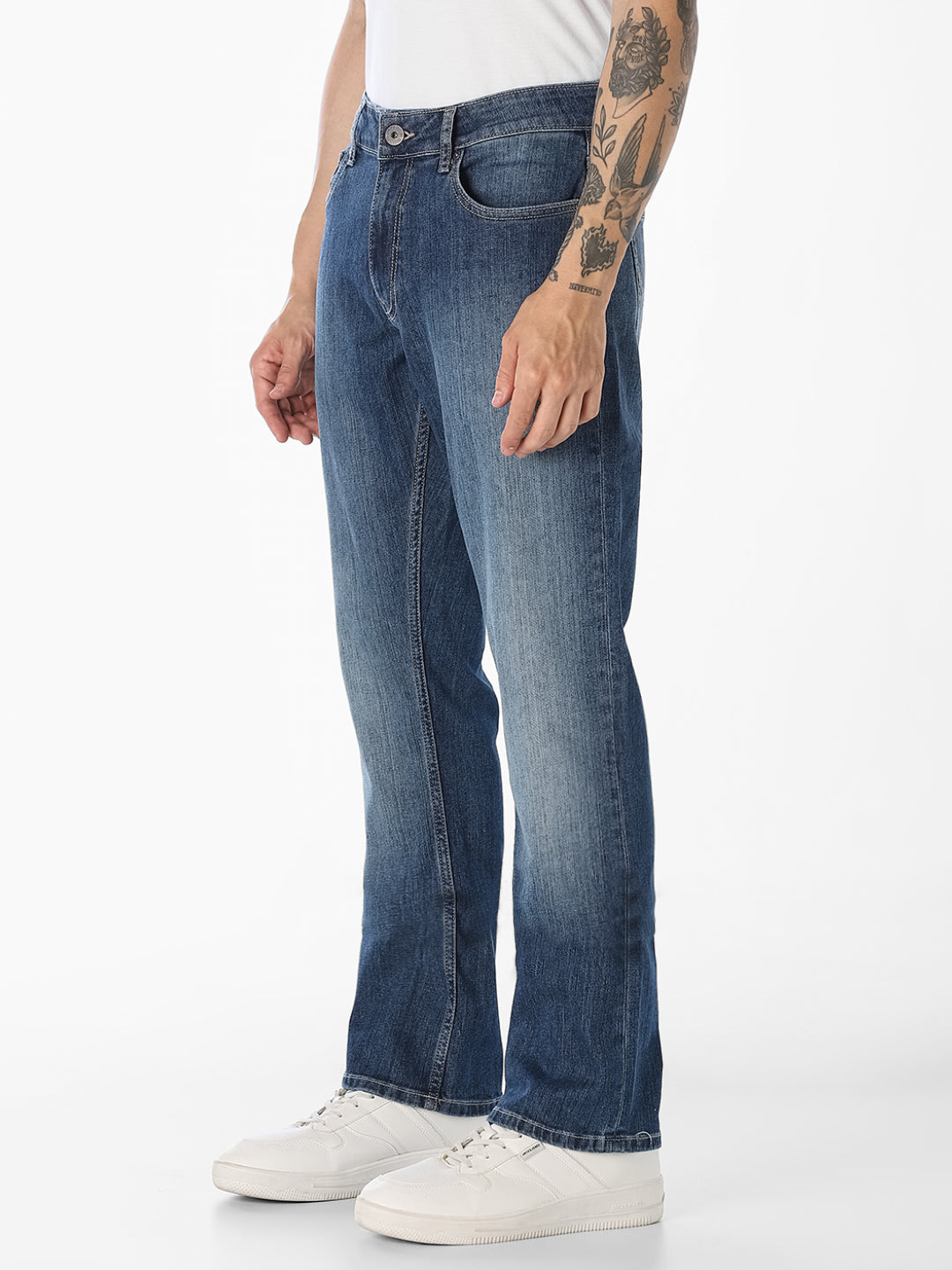 Blue 5 Pocket Regular Straight Jeans