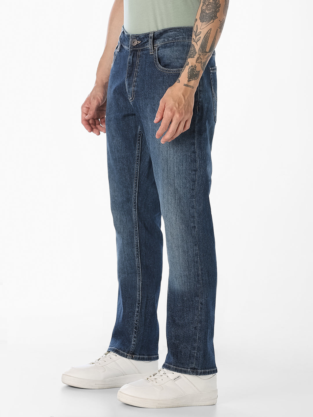 Blue 5 Pocket Regular Straight Jeans