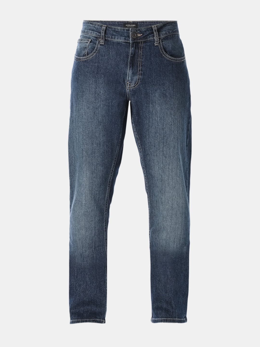 Blue 5 Pocket Regular Straight Jeans