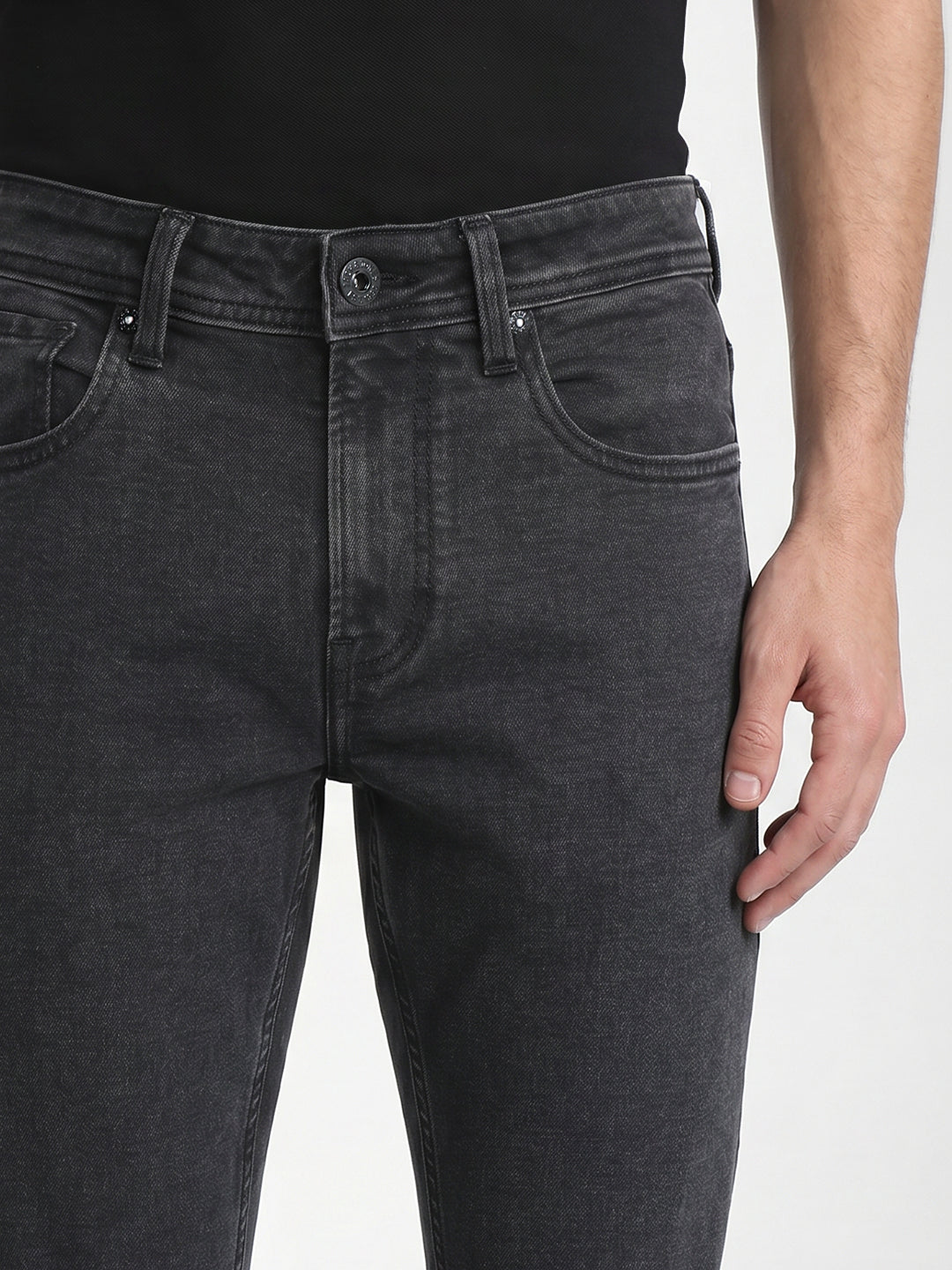 Charcoal grey wash slim fit jeans