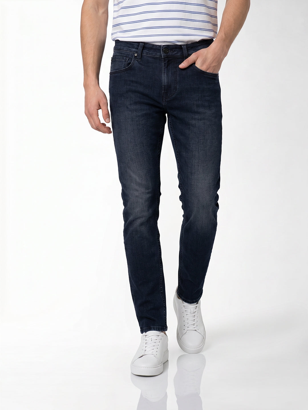 Blue Low Rise Glenn Slim Fit Jeans