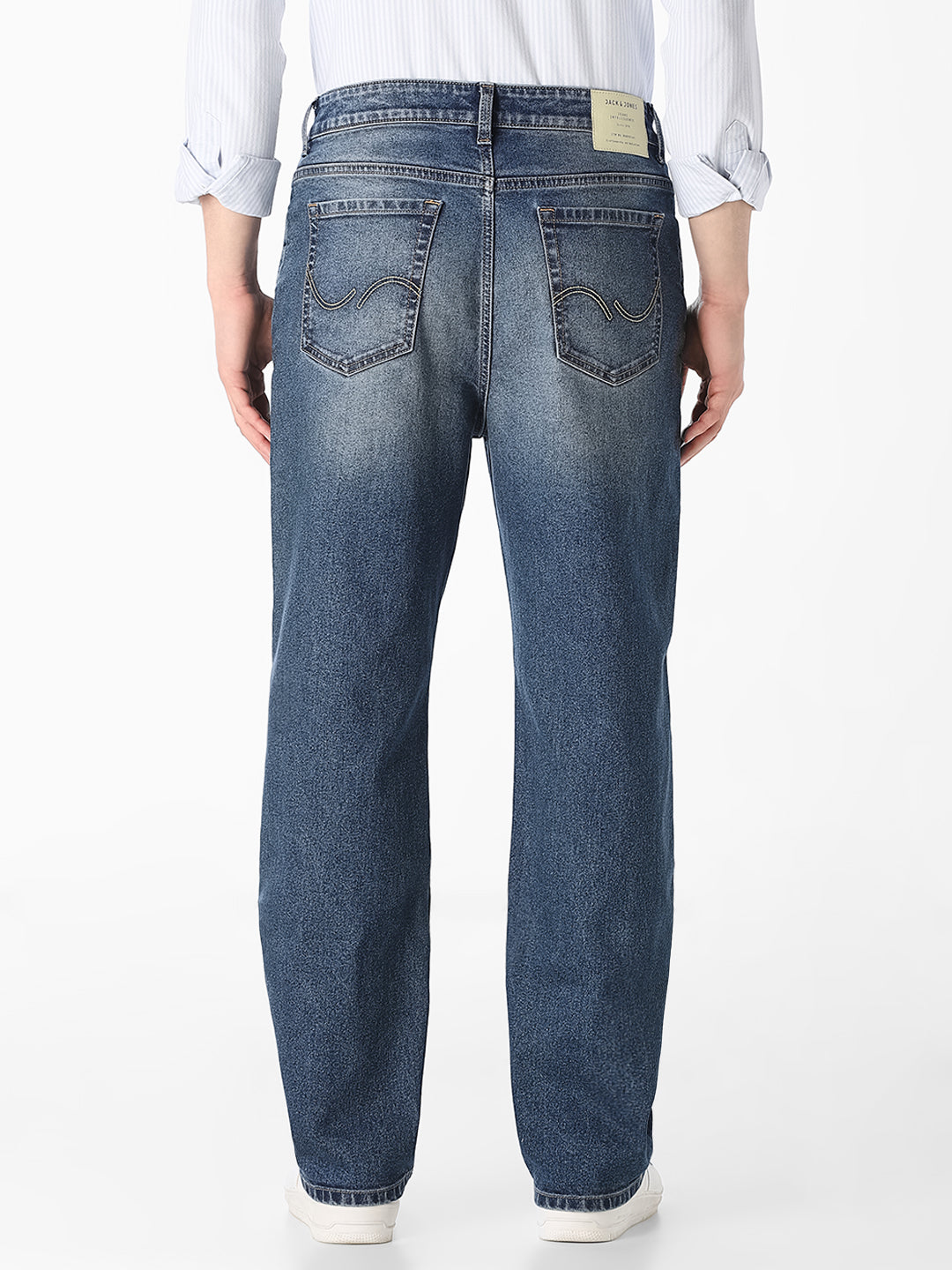 Blue Dario Cropped Loose Fit Jeans