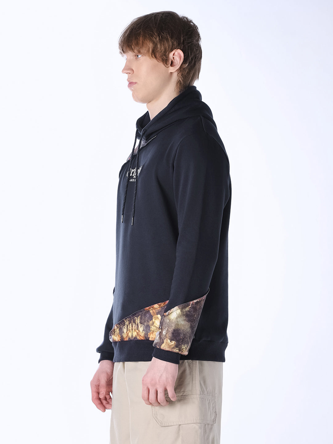 Navy Blue Printed Sweatshirt