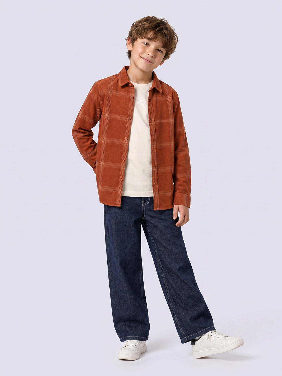 Boys Check Cotton Shirt