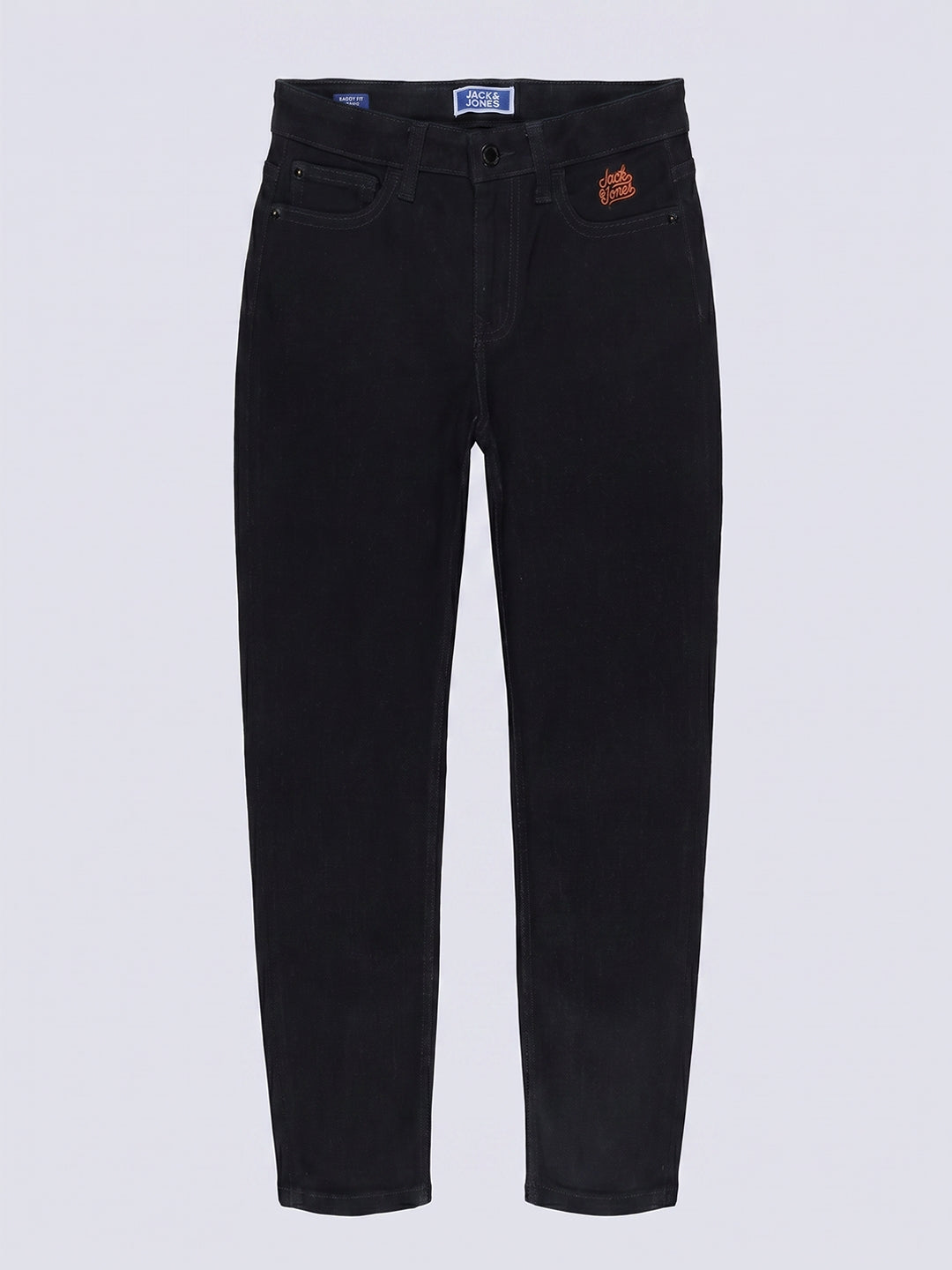 Boys Black Cotton Blend Jeans