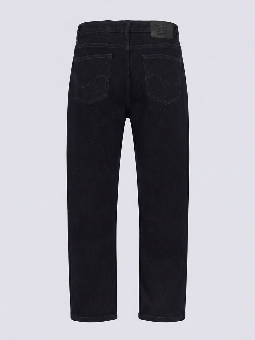 Boys Black Cotton Blend Jeans