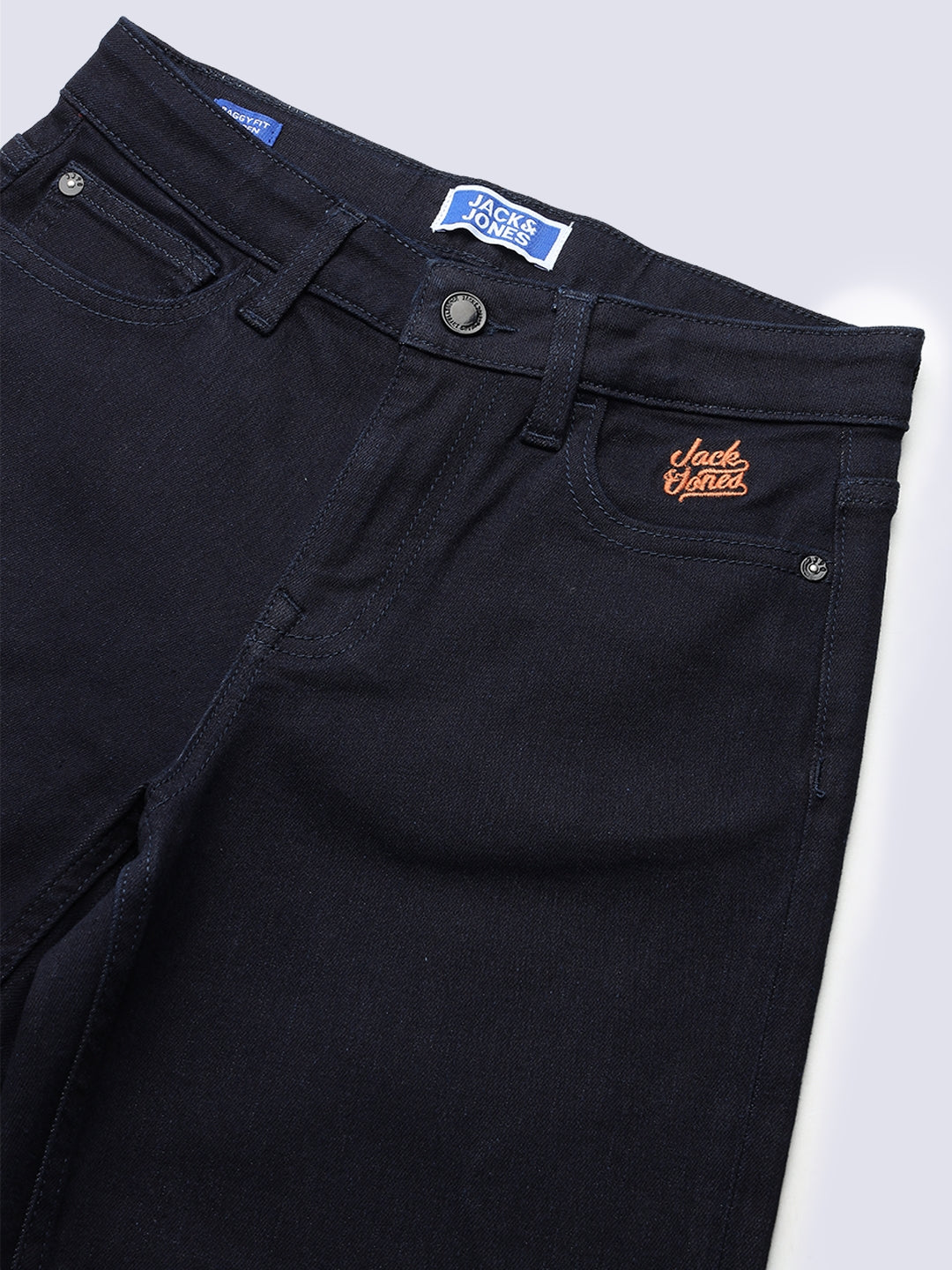 Boys Black Cotton Blend Jeans