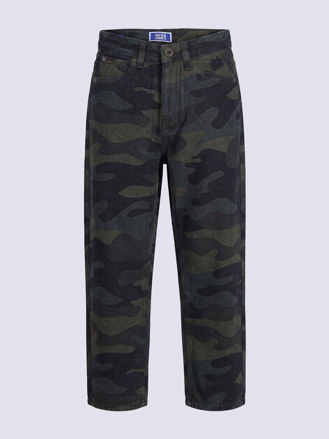 Boys Green Camo Print Jeans