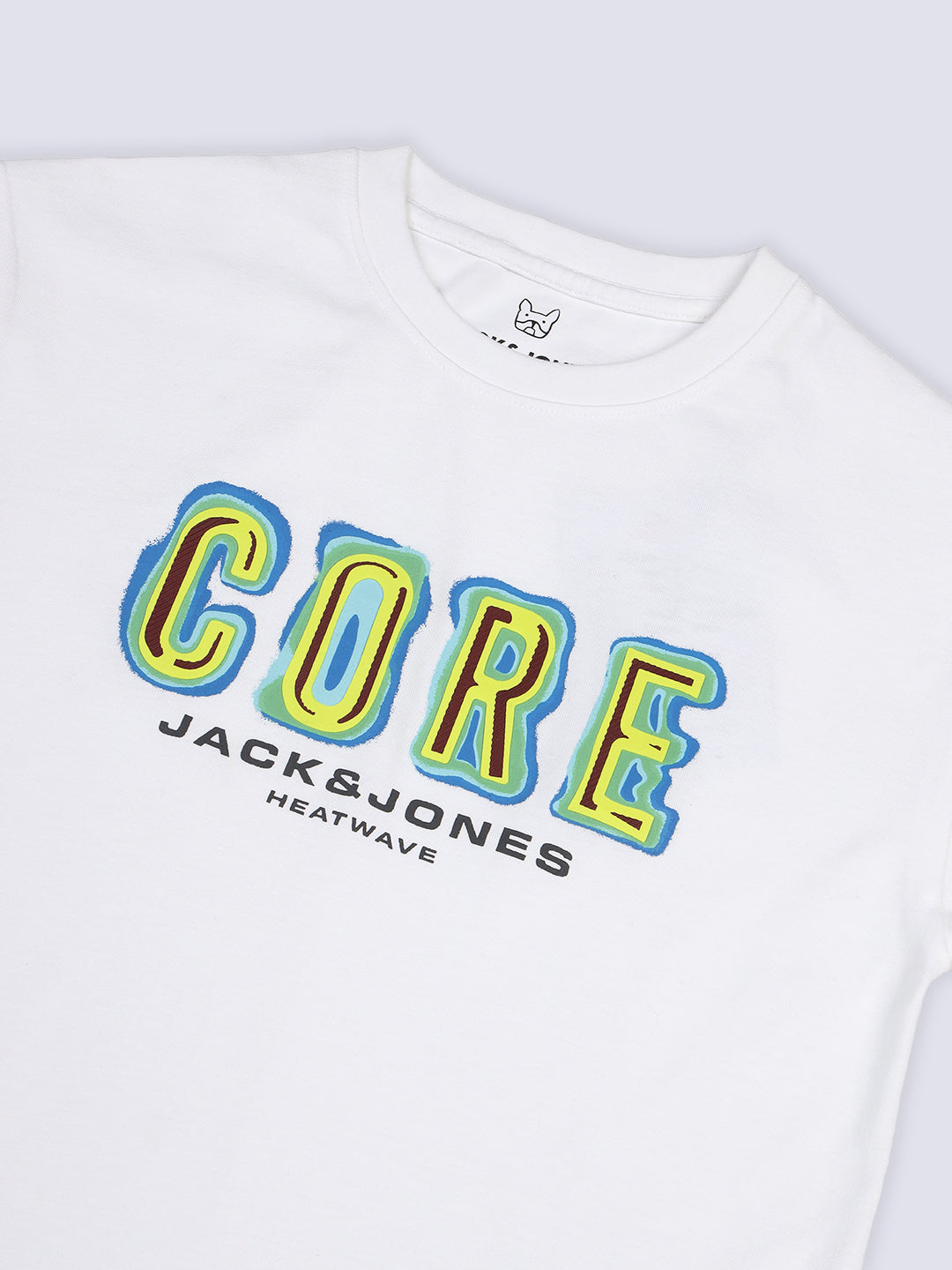 Boys White Printed Oversized T-shirt