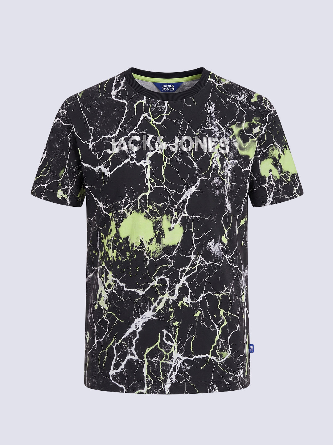 Boys Black Printed Oversized T-shirt