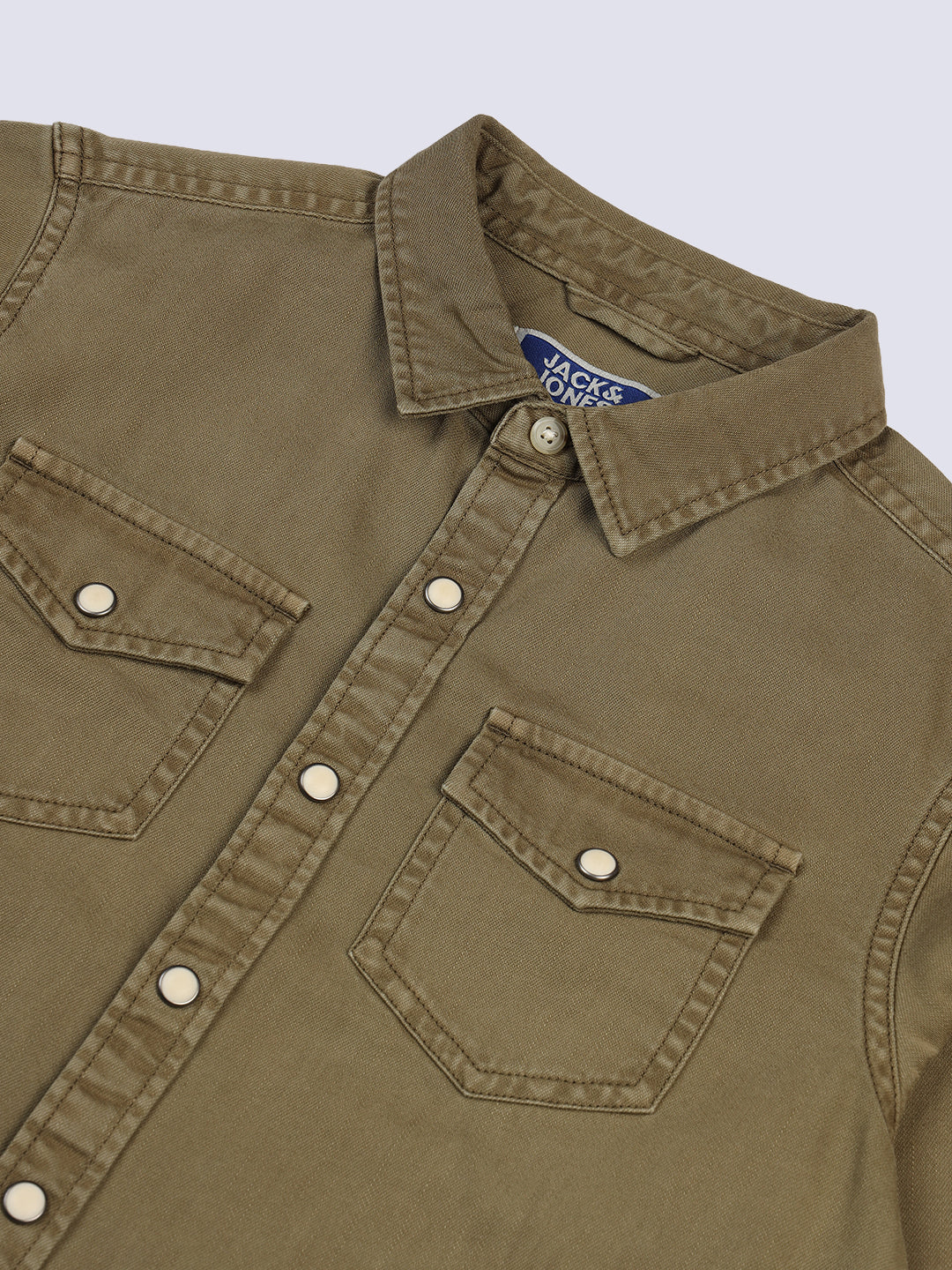 Boys Green Cotton Shirt