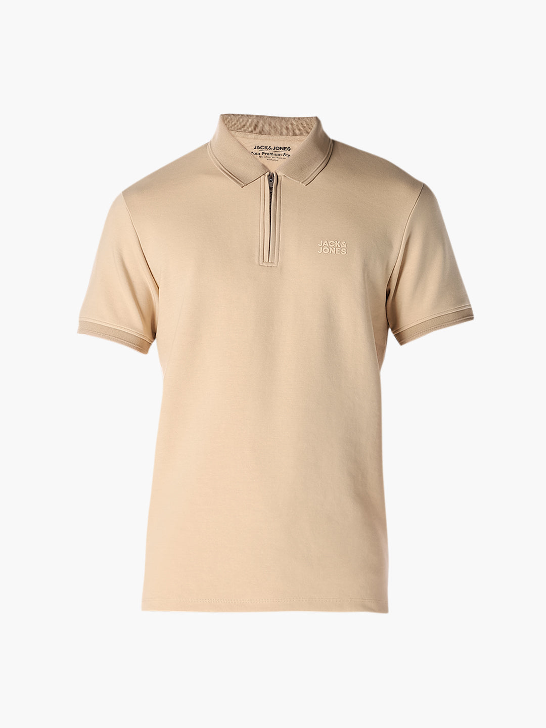 Beige Knitted Polo