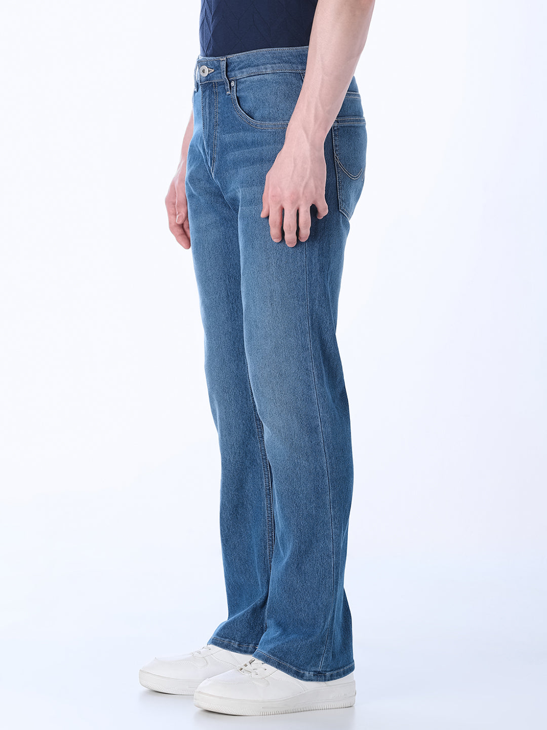 light blue bootcut jeans