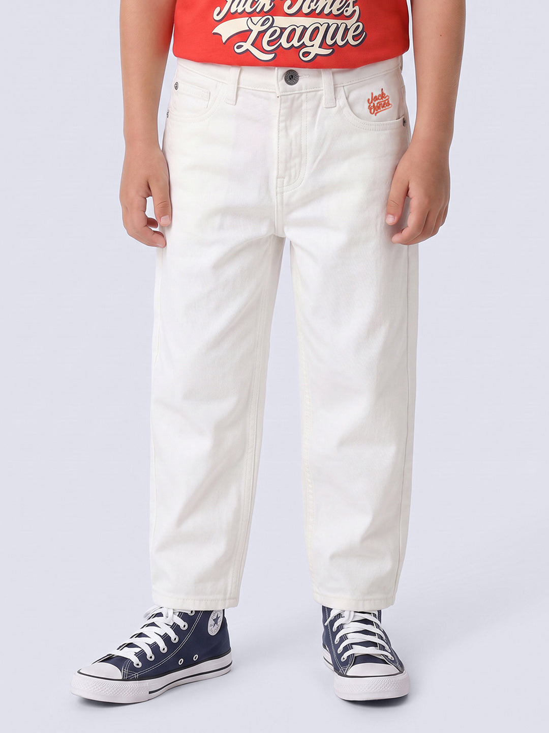 Boys White Darren Comfort Fit Jeans