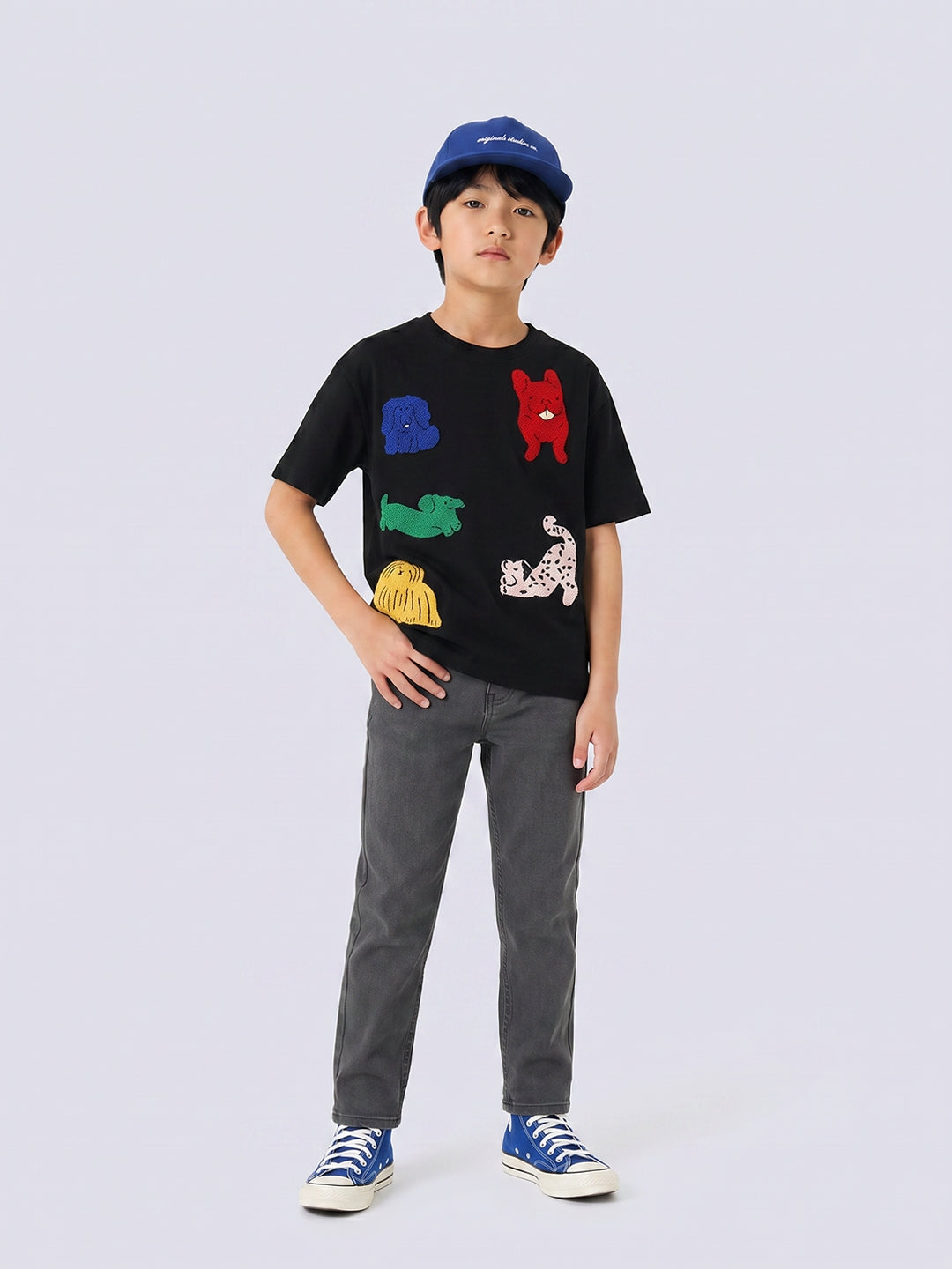 Boys Regular Fit Grey Jeans
