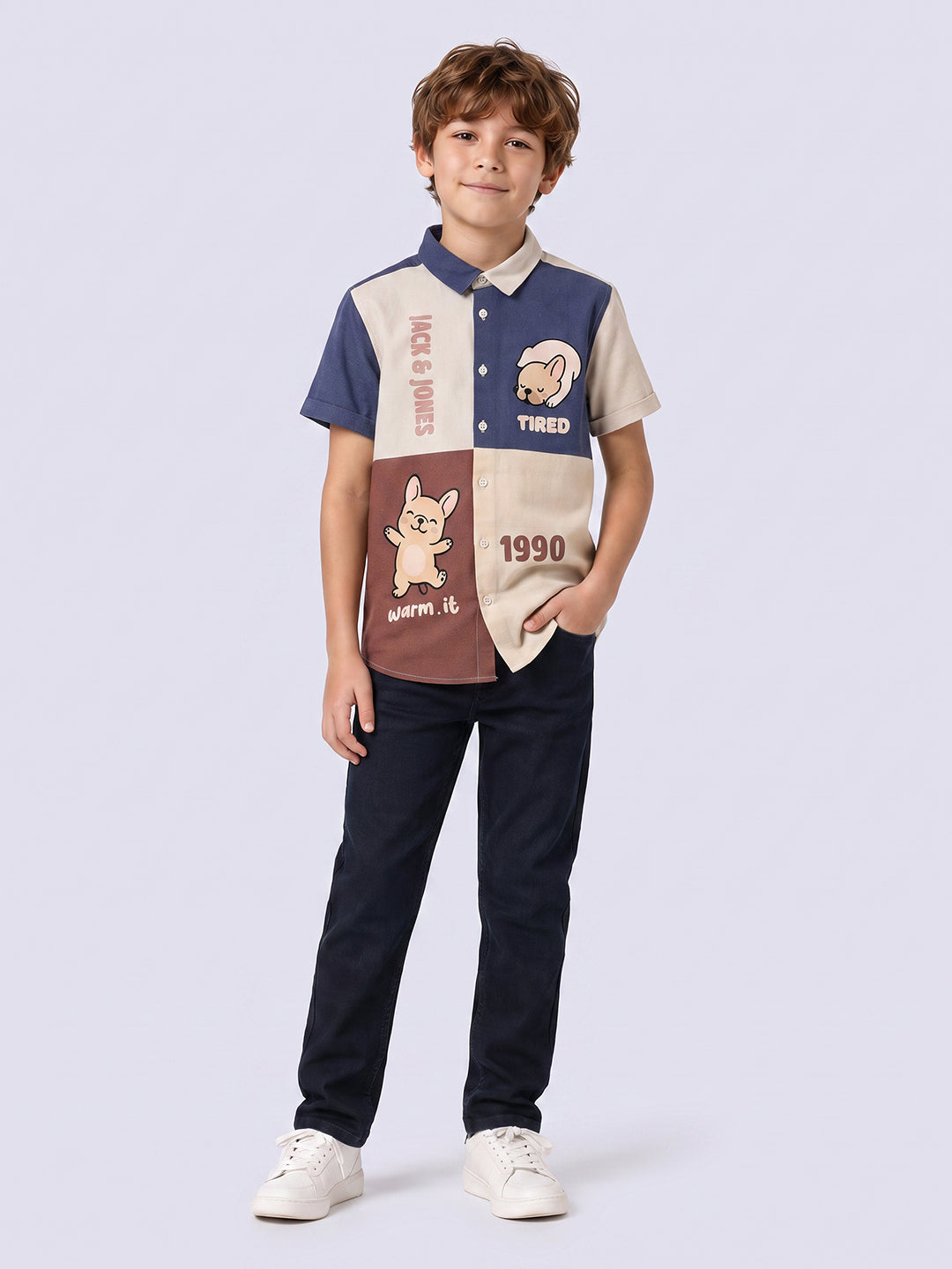 Boys Dark Blue Clark Regular Fit Jeans