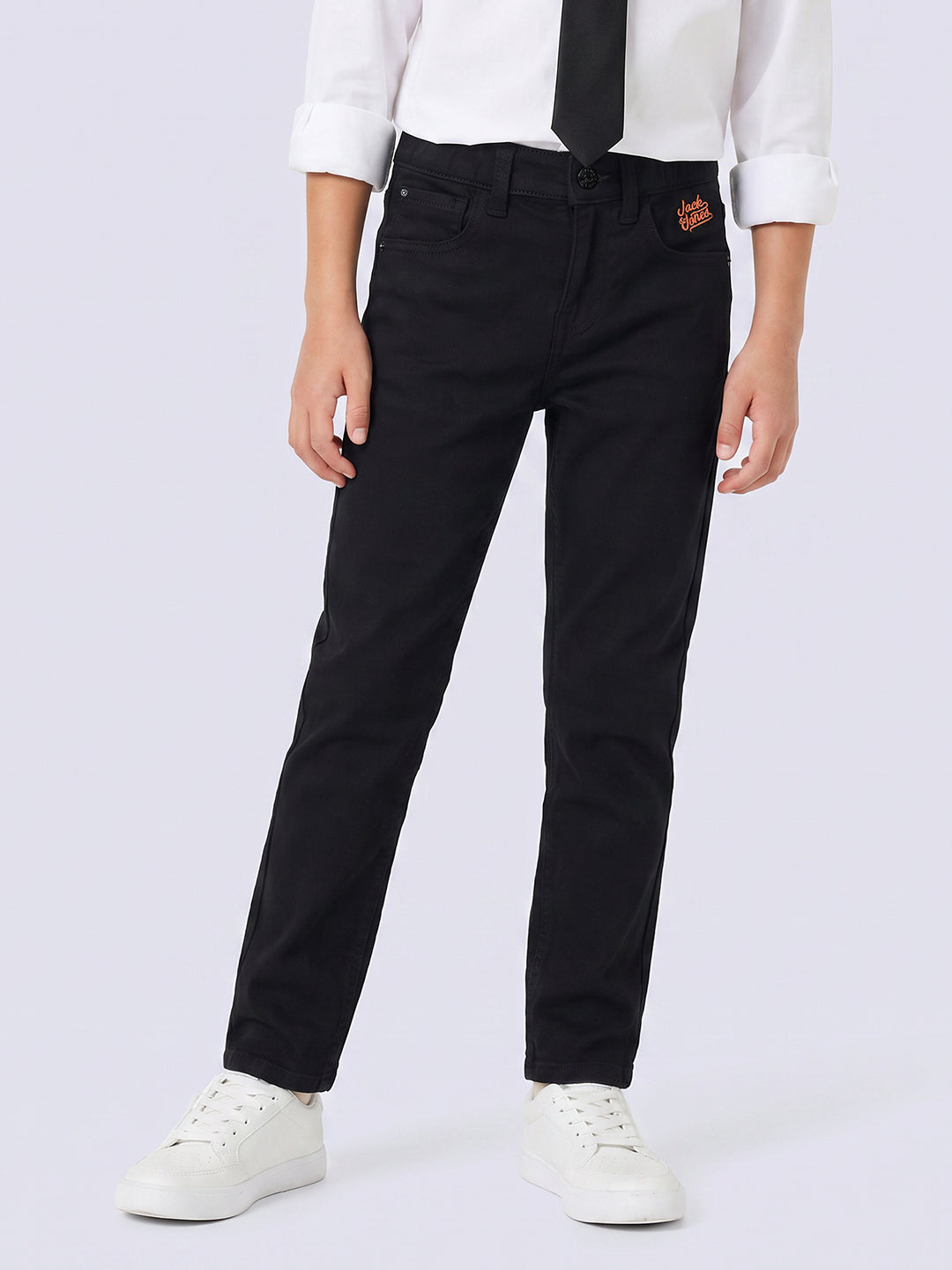 Boys Black Clark Regular Fit Jeans