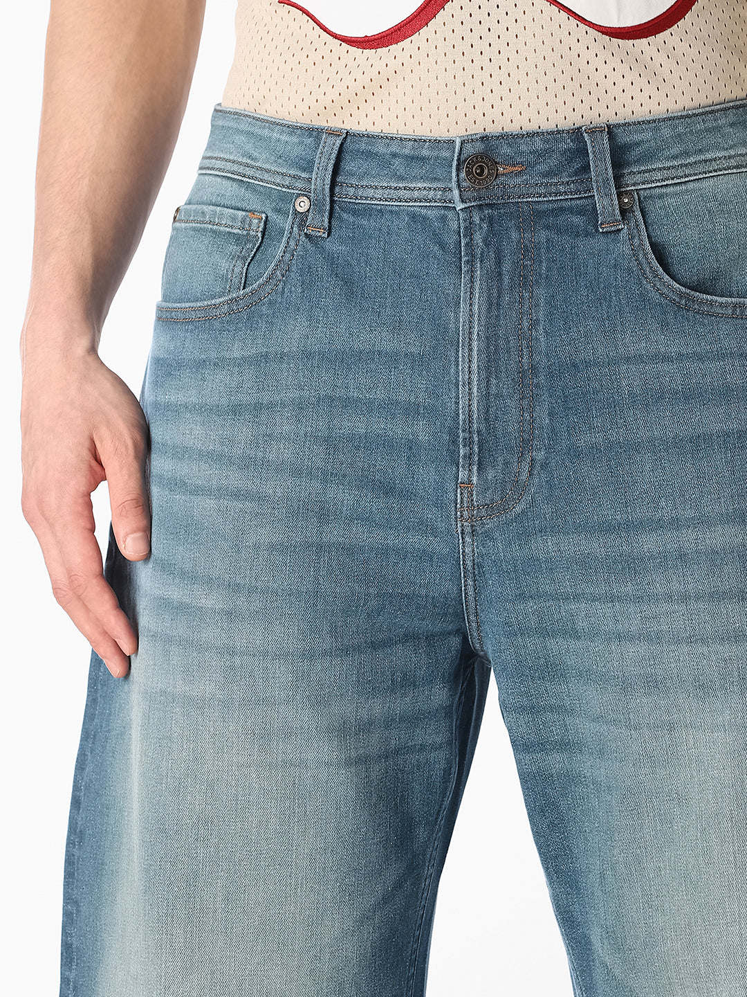 Blue Barrel Loose Fit Jeans