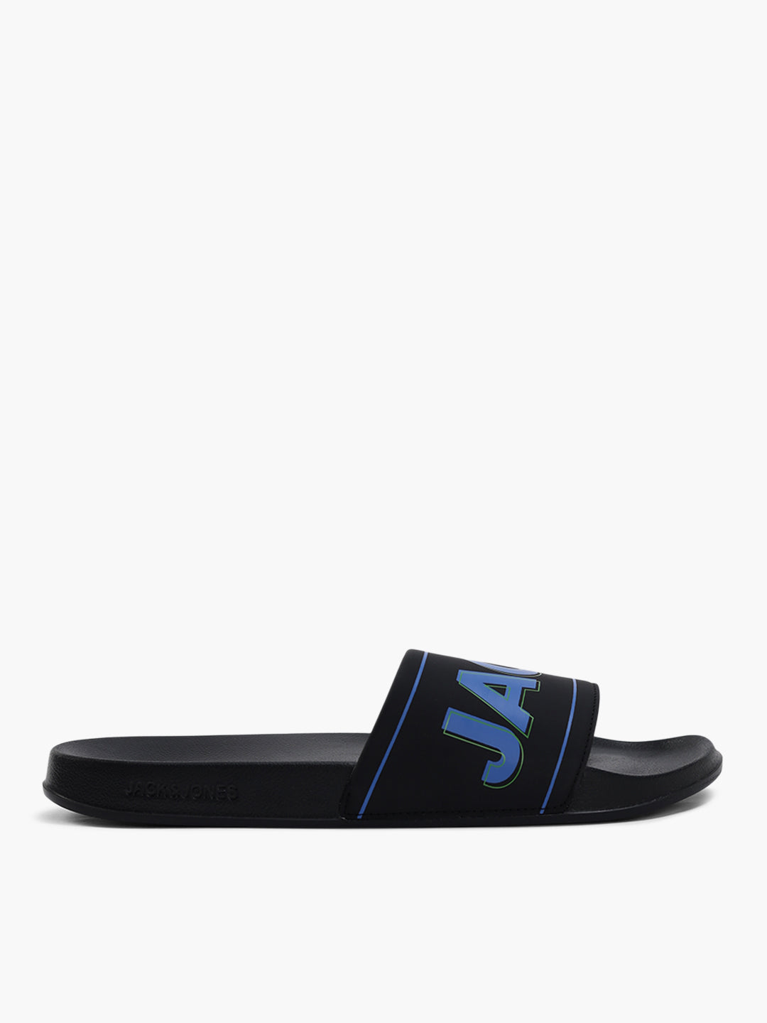 Black Oversized Logo Pool Sliders