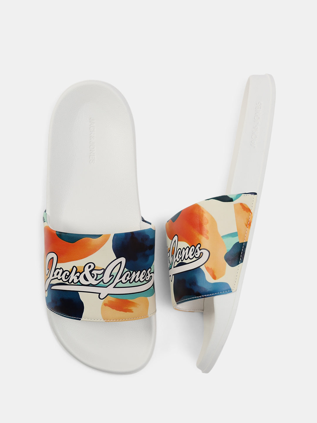 White Printed Pool Sliders