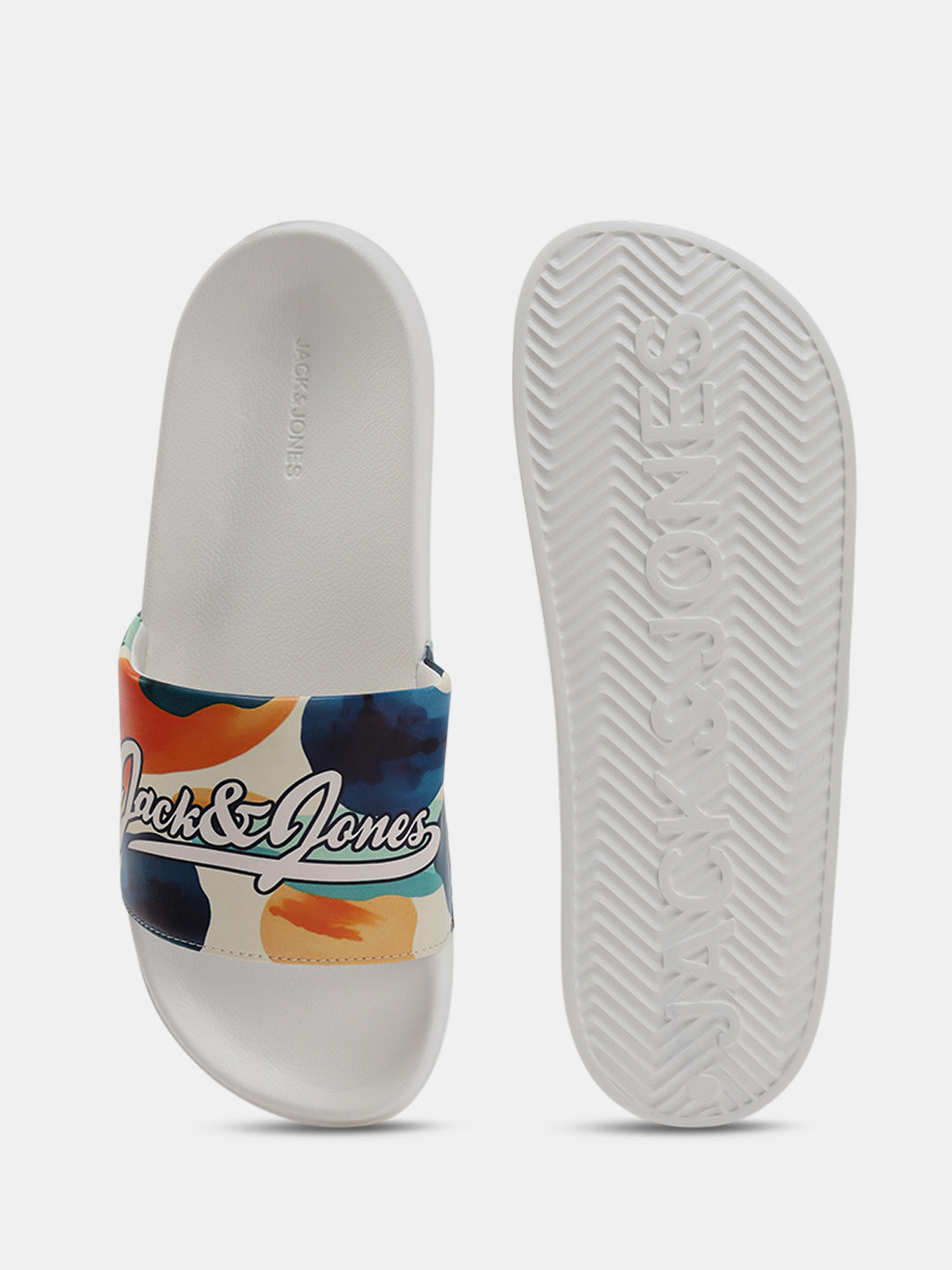 White Printed Pool Sliders