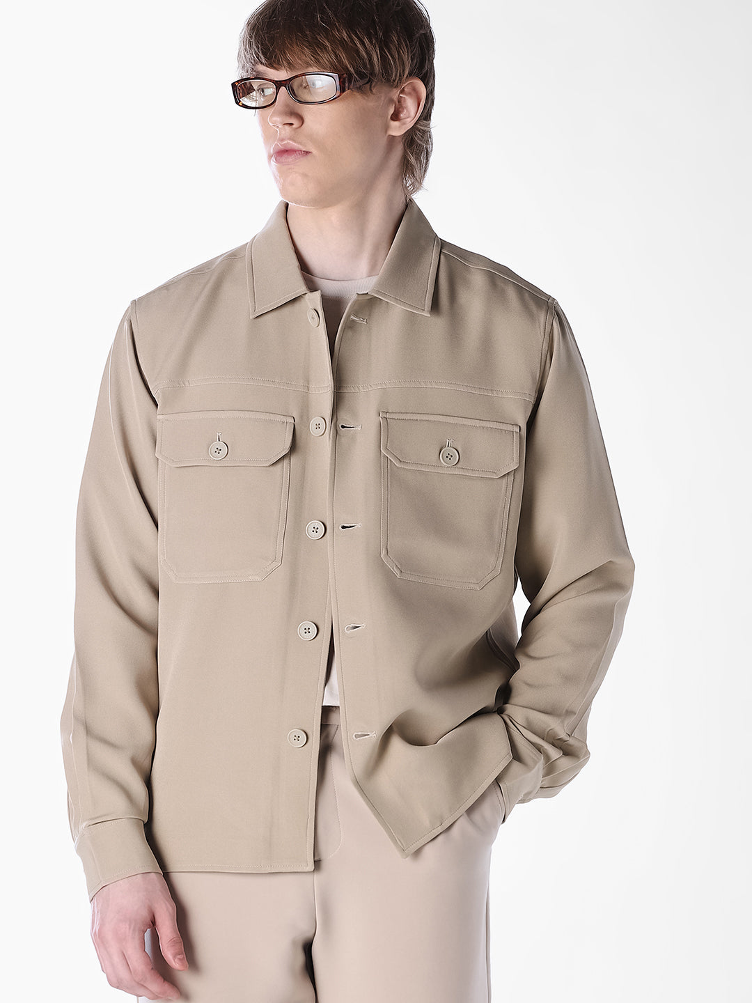 Solid Regular Fit Shacket
