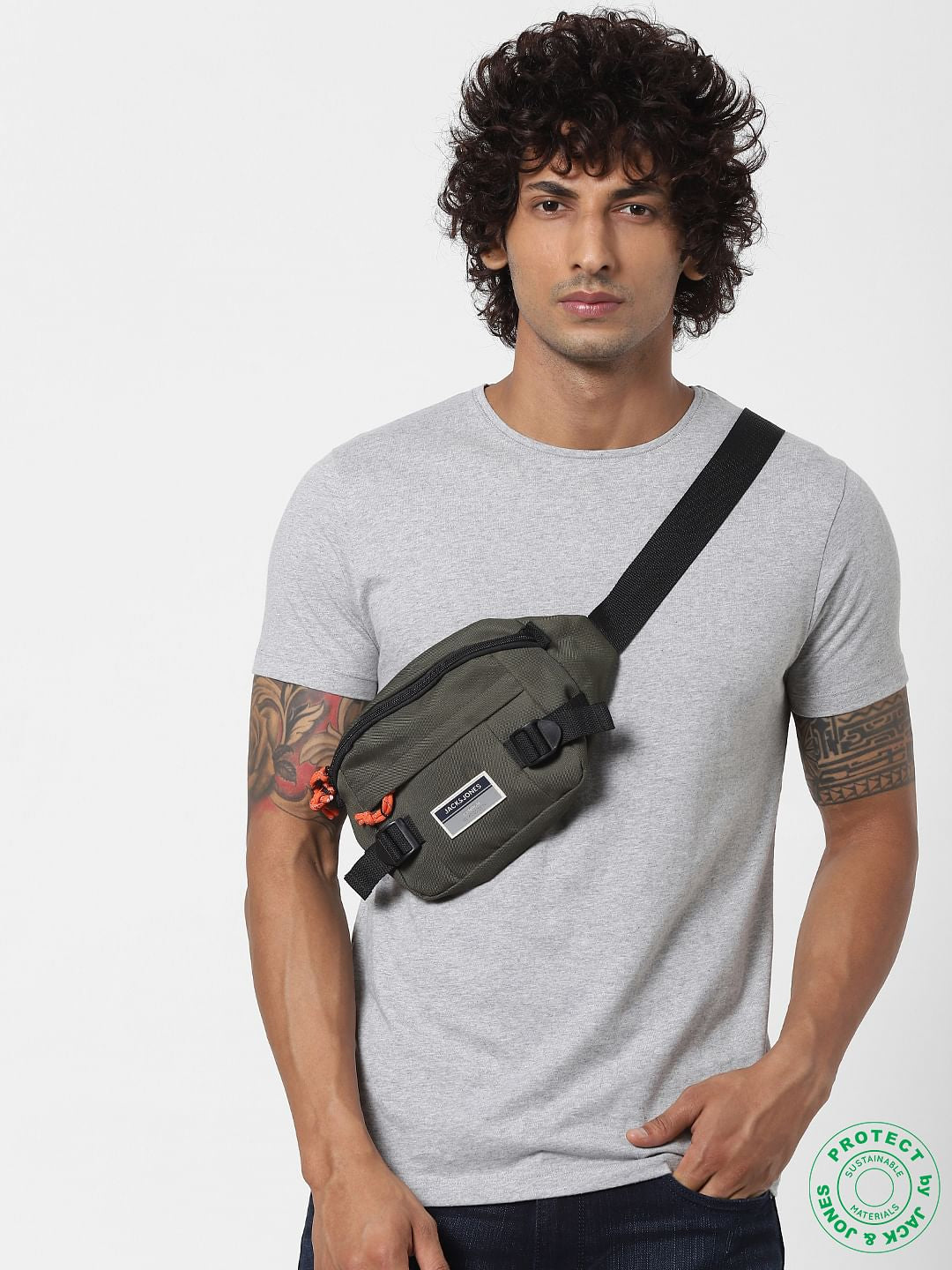Grey Crew Neck T-shirt - S