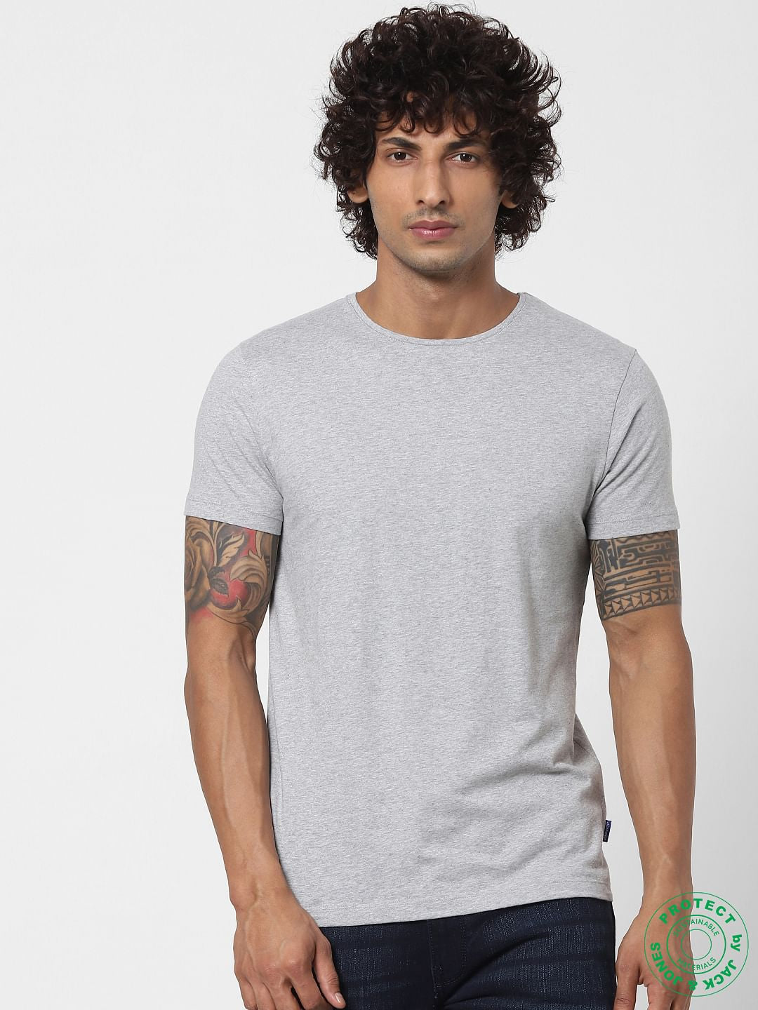 Grey Crew Neck T-shirt